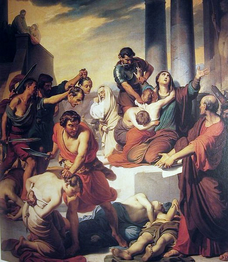 Martirio di Santa Felicita e dei suoi sette figli - dettaglio, Chiesa parrocchiale di Ranica, Bergamo